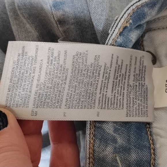 NYDJ Teresa Light Blue Wide Leg Frayed Comfy Denim Lift Tuck Technology Jeans - Picture 15 of 16